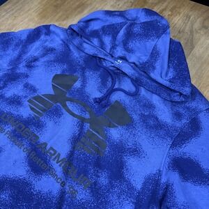 Under Armour Hoodie Mens Medium Pullover Training  Sweatshirt Purple Camo Style